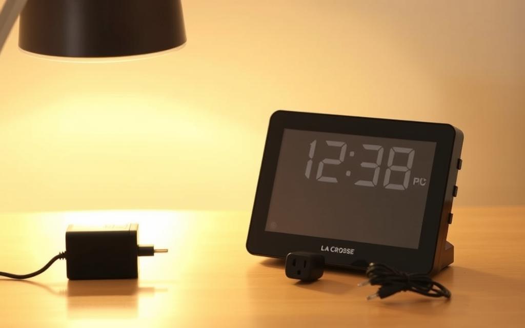 La Crosse projection clock power setup